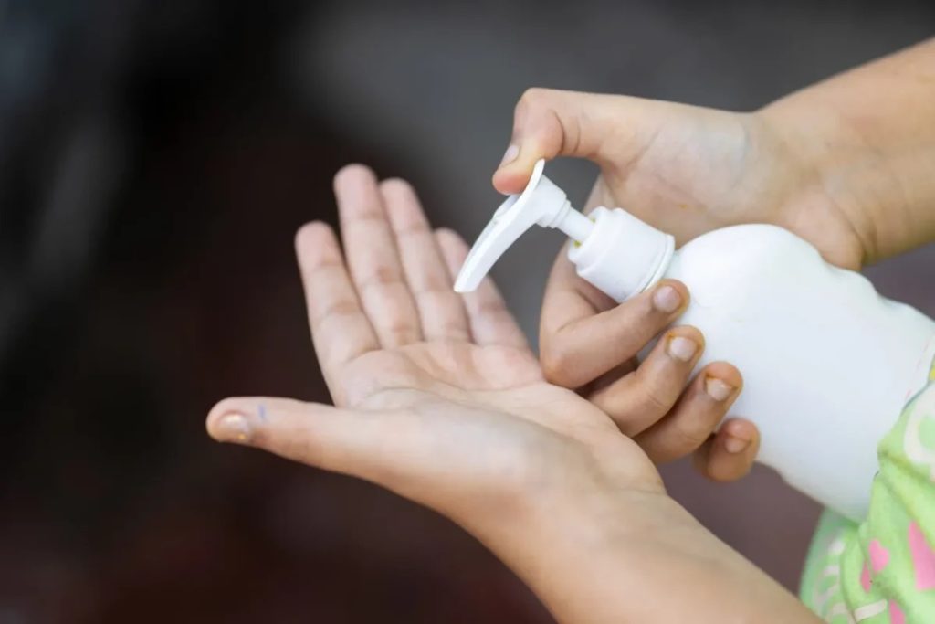 Smart hand sanitizer stand for businesses that perform