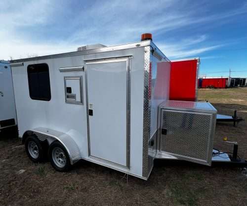 Compact, Durable Cargo Trailer: Silver Frost Enclosed Model Insight Compact, Durable Cargo Trailer: Silver Frost Enclosed Model Insight