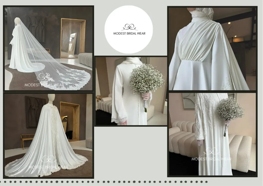 Elegant Modest Bridal Cape Ameera for Your Dream Wedding Look